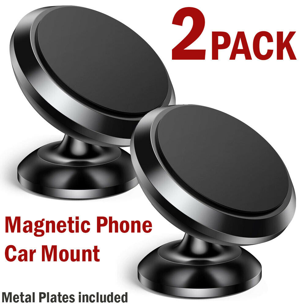 Magnetic Phone Car Mount, 360 Rotation Dashboard Phone Holder for
