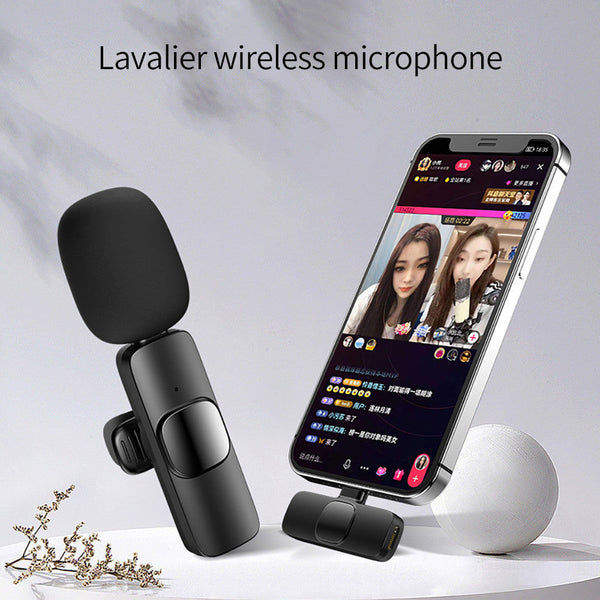 Lavalier Microphone Wireless Audio Video Recording Mini Mic For